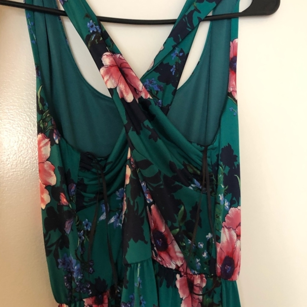 Kaileigh Green Floral Midi Dress - Picture 3 of 4